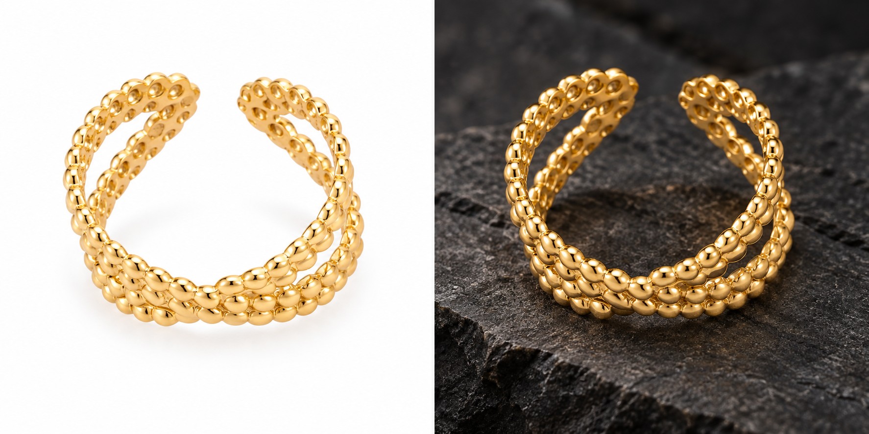 Beaded Loop Ring — AI design preview